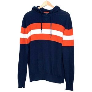 The Slope Sweater Hoodie Navy Blue Orange Size Large Hooded Sweater
